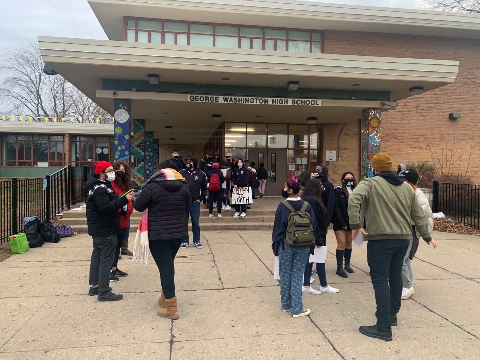 Students rally